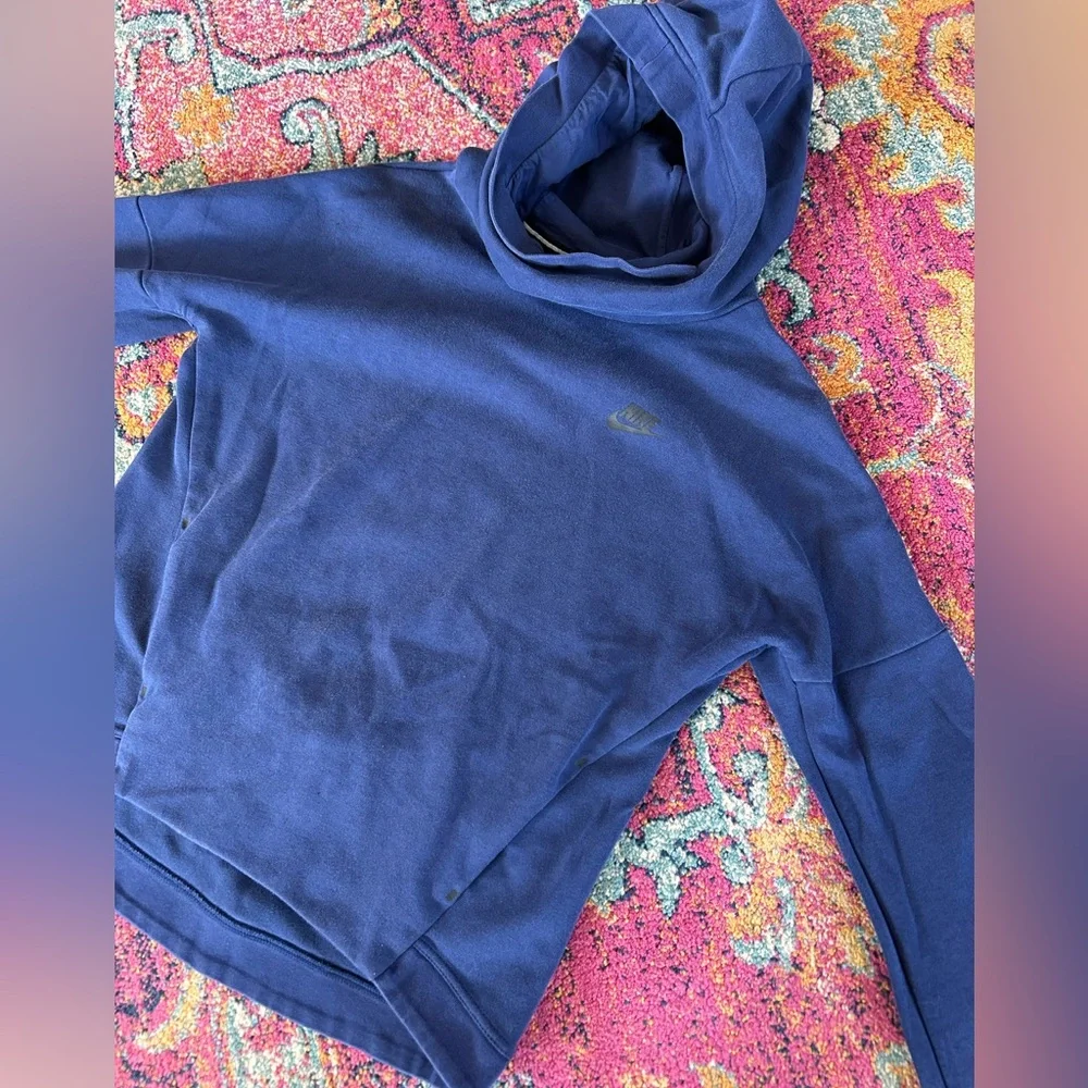Nike | Women’s Dark Blue Funnel Neck Pullover Sweatshirt Side Pockets Size S
